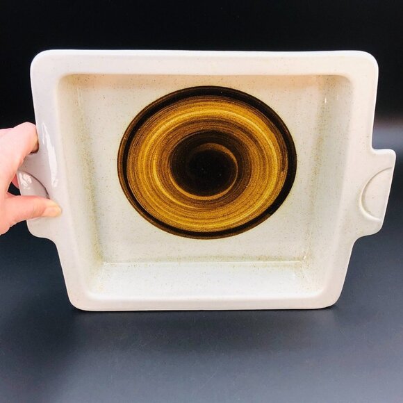 Mid Century LAPID Pottery Baking Dish 9x9 Luxury Israel Ironstone Pan Lead Free - Picture 8 of 10